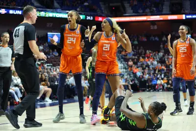 WNBA star DeWanna Bonner confronted columnist Christine Brennan after she asked DiJonai Carrington about Caitlin Clark incident
