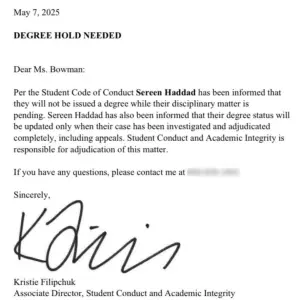 Northern Virginia VCU student denied diploma after participating in pro-Palestinian protests