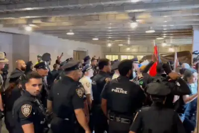 Mob of anti-Israel protestors clash with police after attempting to storm Grand Central Terminal: cops