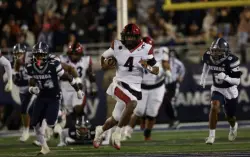 San Diego State scores early, often in 44-10 rout of Nevada