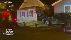 JUST ONE STATION: Surveillance video shows car going off the road into Dracut home